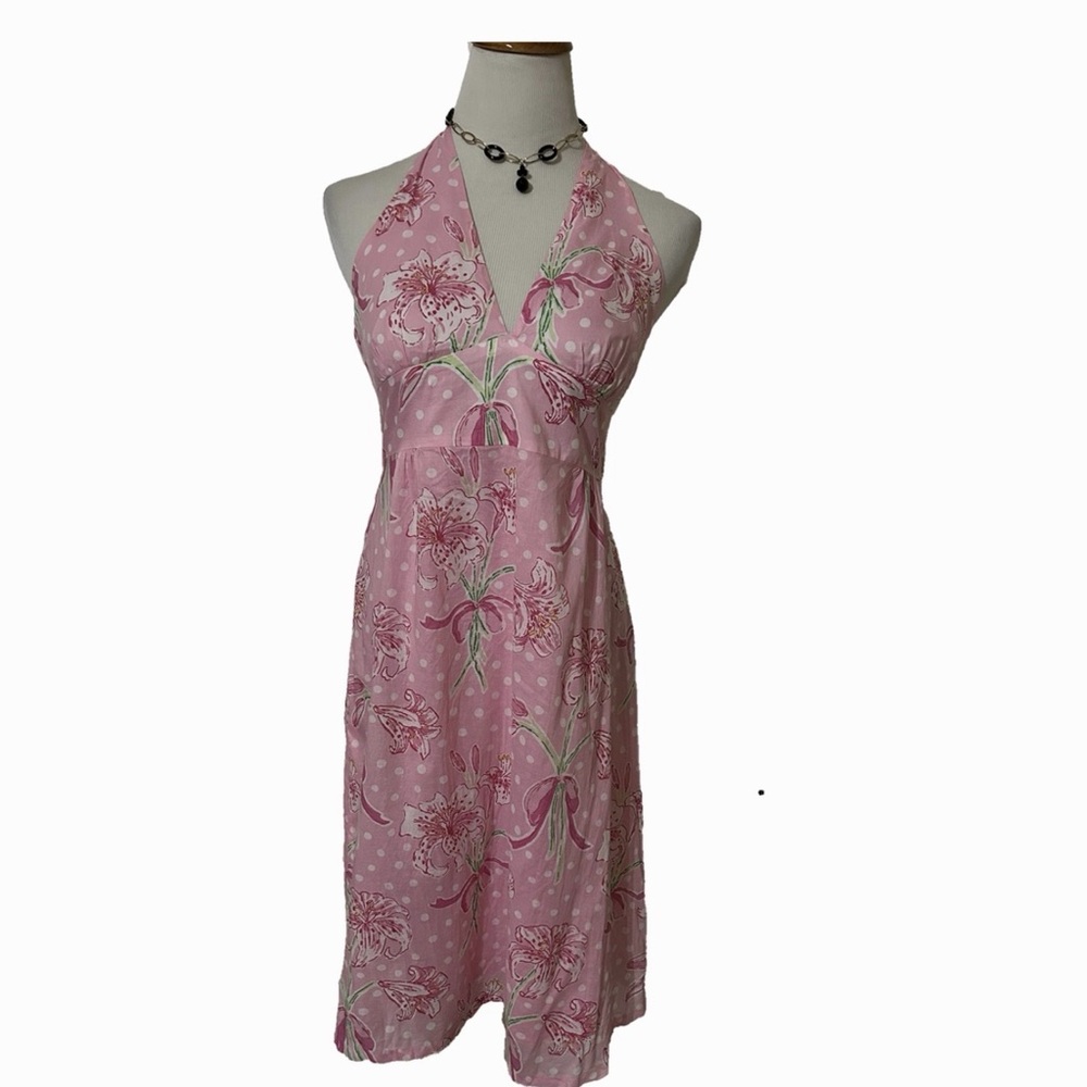 Lilly Pulitzer Pink Floral Print Dress
